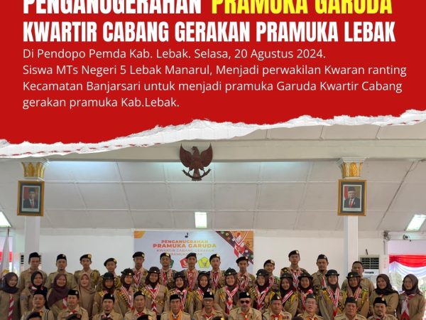 Penganugerahan Pramuka Garuda Kwartir Cabang Gerakan Pramuka Lebak